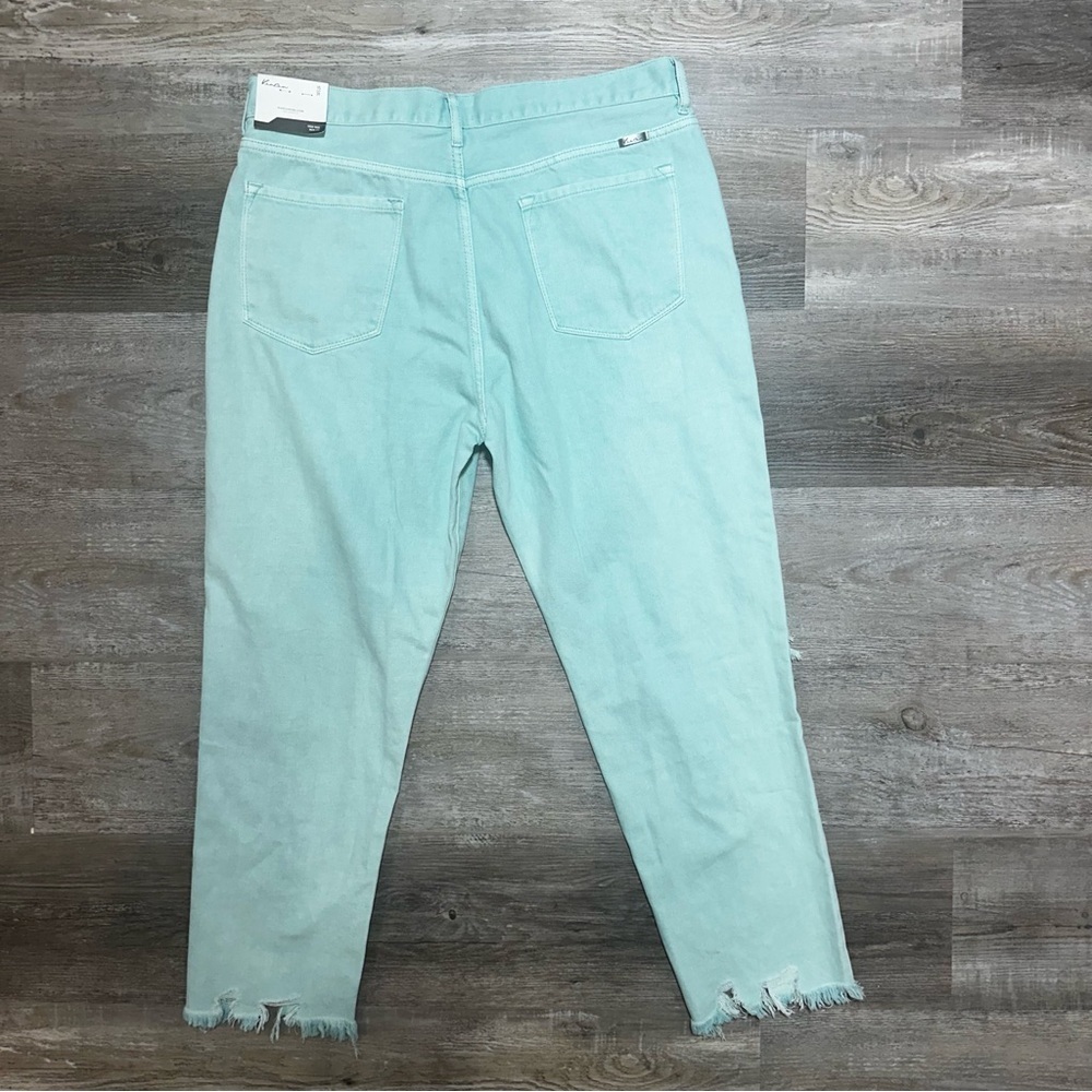 NEW KANCAN high rise mom jeans in seafoam - Picture 7 of 11